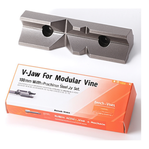 V-Jaw For Modular Vise 100mm Width Precision Machined Steel Jaw Set - Product Image 2