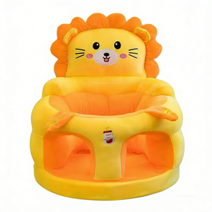 Asiento de aprendizaje para bebés con diseño de león personalizado, sofá de peluche para bebés con forma de león, silla de apoyo para sentarse para bebés, asiento de peluche para bebés con forma de león - Product Image 1