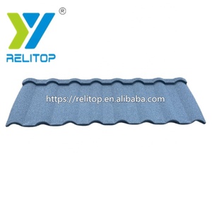 Tejas Metálicas con Recubrimiento de Piedra de Color Azul Puro Milano, para Techos de Casas Prefabricadas, Lámina de Techo de Galvalume, <span class=keywords><strong>Venta</strong></span> Directa de Fábrica - Product Image 6