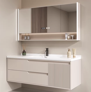 Mueble de <span class=keywords><strong>Baño</strong></span> Moderno <span class=keywords><strong>con</strong></span> <span class=keywords><strong>Espejo</strong></span> Iluminado LED Táctil, Lavabo de Cerámica Montado en la Pared, Ecológico, <span class=keywords><strong>para</strong></span> Apartamentos y Cocinas - Product Image 2
