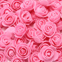 Offre Spéciale Artificielle Pe Mousse Rose Fleur Tête 3.5cm bricolage Ours Rose