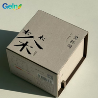 Caja de Regalo de Té Plegable de Papel Rígido Gris, Ecológica y Reciclable, con Impresión de Logotipo Personalizado para Minoristas de Té, Empaque Premium para Té Gourmet