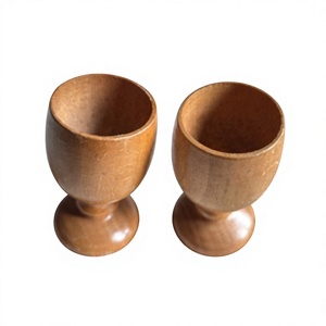Verre à vin en bois massif écologique personnalisé, fait main, réutilisable, 250 ml, design moderne pour les fêtes - AZ ENTERPRISES Factory - Product Image 2