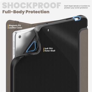 Para Oppo Pad 3 antiarañazos Flip Tablet cover PU + TPU Trifold bracket auto Sleep función Tablet case - Product Image 5