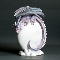 Figurine OEM en résine poly Figurine de dragon de pleine lune Statue de dragon des douanes Décoration intérieure