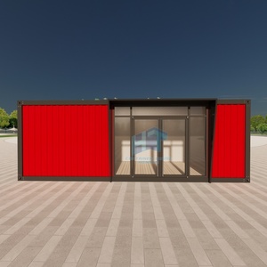 Contenedor de lujo para <span class=keywords><strong>alquiler</strong></span> de oficina en casa con fachada de vidrio transparente Soluciones de marca personalizadas hechas de acero - Product Image 2