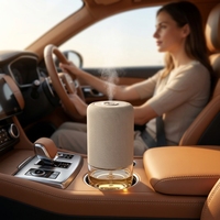 Diffuseur d'arômes automatique portable pour table, en tissu, avec recharge, pulvérisation automatique, nébuliseur d'huiles essentielles à air froid
