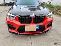 Kit carrosserie lèvre de pare-chocs avant en fibre de carbone pour BMW X4M 23-25, style AE amélioré, séparateur de pare-chocs avant personnalisé, kit auto, accessoires automobiles