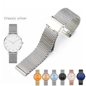 Besseron nhà máy đồng hồ milanaise tùy chỉnh 18mm 20mm thép không gỉ Dây đeo đồng hồ thoáng khí có thể tháo rời lưới ban nhạc Vòng đeo tay dây đeo - Product Image 3