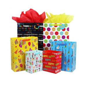 Fournitures de fête d'anniversaire de dessin animé, cadeaux de fête d'anniversaire pour enfants, sacs en papier joyeux anniversaire - Product Image 3