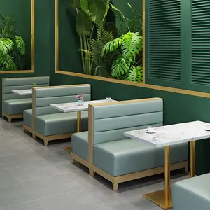 Mavi kanepe sedir koltuk Fast Food restoran için yüksek son Modern Fast Food restoran kabini