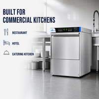 Lave-vaisselle commercial automatique sous comptoir du fabricant chinois, avec désinfection à l'eau chaude, équipement de nettoyage de cuisine