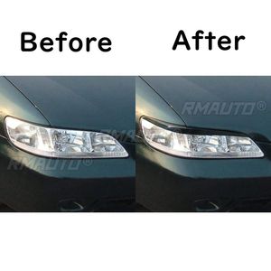 1 par de cubiertas de fibra de carbono real para faros delanteros de coche, para Honda Accord 1998 1999 2000 2001 2002, accesorios para coche - Product Image 5