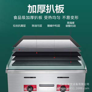H Type Burner Commercial Gas Grill Dual Zone Heating Stainless Steel Construction For Food Stall - Product Image 4