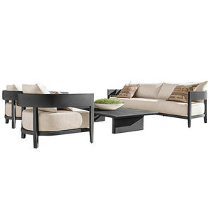 Luxury Modern Aluminum Outdoor Sofa Set for Garden Patio & Courtyard-Waterproof UV Resistant & Eco-Friendly - Product Image 2