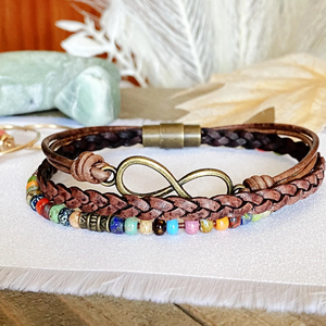 Braided Leather <b>Bracelet</b> Picasso <b>Beads</b> Boho Wrap HR Brand Retro Leather And <b>Beads</b> <b>Bracelet</b> Men's and women's bangles - Product Image 6