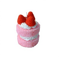 Bougie artisanale rose aromathérapeutique en cire de soja mélangée, forme de fruit artificiel, cadeau romantique pour la Saint-Valentin