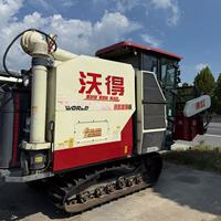 Moissonneuse-batteuse automotrice d'occasion de haute qualité pour riz, maïs et blé, haute productivité, marque Wode, avec moteur et boîte de vitesses agricoles