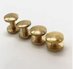 Vis à tête plate en acier inoxydable, rivets, accessoires de quincaillerie pour ceintures et bagages, clous en I, boutons à double face, finition brillante - Product Image 6