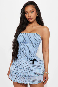 2025 nuevo <span class=keywords><strong>elegante</strong></span> vestido de <span class=keywords><strong>pastel</strong></span> de tubo de gasa con estampado de manchas <span class=keywords><strong>para</strong></span> mujeres Casual estilo europeo americano espagueti frente Natural - Product Image 4