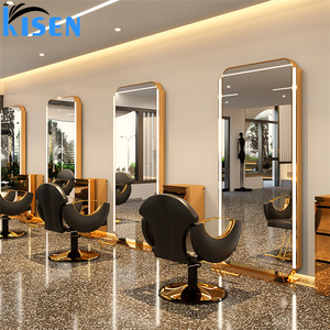 KISEN Stainless Steel Salon Display Cabinet Dressing <b>Table</b> And Storage Shelves Full Length Led Makeup Bathroom Mini <b>Mirror</b> - Product Image 3