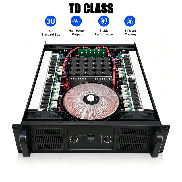 TD Class 2 Channel Power Amplifier 2x3000W 2 Ohm Stable 6000W High Power PA Audio Amplifier for Line Array Concert DJ OEM
