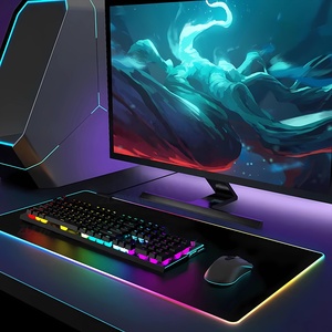 لوحة ماوس كبيرة بإضاءة RGB بتصميم بوكيمون بولباسور، إكسسوارات ألعاب الكمبيوتر، لوحة ماوس للألعاب، لوحة مفاتيح، حصيرة مكتب قابلة للتوسيع، منتجات أنمي - Product Image 5