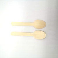 Prix d'usine Mini cuillère à crème glacée en bambou jetable de 13cm pour le camping
