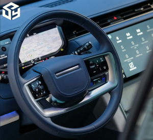Volante de Fibra de Carbono con Cuero Perforado LED para Land Rover Sport Range <span class=keywords><strong>SVR</strong></span> L494 L405 <span class=keywords><strong>Evoque</strong></span> - Product Image 5