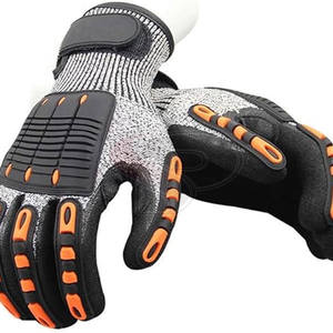 Gants de mécanicien en cuir robustes sur mesure TPR vente en gros de gants de mécanicien en cuir à bas quantité minimale de commande TPR - Product Image 2