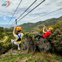 Resorts Ropeway Cableway Parc à thème Équipement touristique Jungle Zip Line Kit Rope Adventure Park