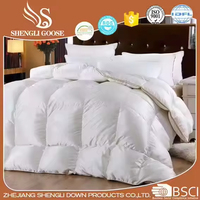 Couette en duvet d'oie de haute qualité, couverture chaude d'hiver, tissu en coton de luxe, édredon taille Queen et King pour la maison et l'hôtel