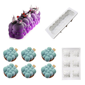 Moldes de D-0146 para Mousse, para repostería, gelatina, herramientas de pastelería, 6 cavidades, Nube cuadrada de silicona - Product Image 2