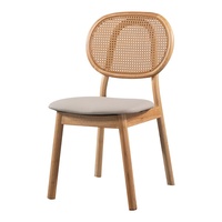 Chaise de salle à manger multifonctionnelle en rotin de style campagnard américain, mobilier de maison, salon, restaurant, bureau, modèle Chine
