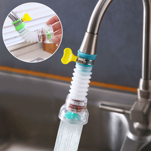 Grifo para fregadero con cabezal de ducha giratorio, filtro de agua de piedra Maifan, cabezal de ducha con filtro de agua a prueba de salpicaduras para el hogar - Product Image 2