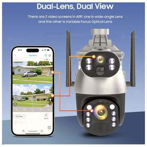 กล้องซิม4G พลังงานแสงอาทิตย์ระบบ50X ซูม4G, 10MP เลนส์คู่ติดตามอัตโนมัติกล้องรักษาความปลอดภัยระบบ Ubox ตรวจจับการเคลื่อนไหวระบบแสงอาทิตย์การ์ด4G LTE - Product Image 4