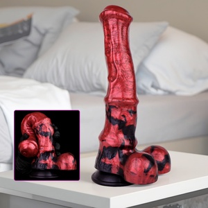 11inch Huge Realistic Horse <b>Dildo</b> 2.32inch Thick Liquid Silicone Animal <b>Dildo</b> Anal G-spot Stimulation Penis Male Female Sex Toys - Product Image 1