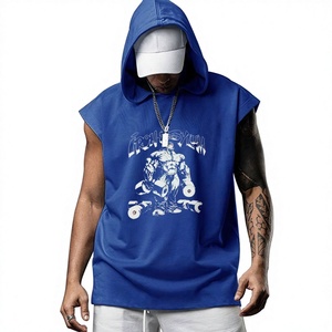 <span class=keywords><strong>Gilet</strong></span> de sport sans manches à <span class=keywords><strong>capuche</strong></span> en coton pour <span class=keywords><strong>homme</strong></span>, pour la salle de sport, la course à pied, le basketball, la musculation - Product Image 1
