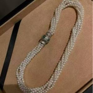 Caja de Regalo de Joyería de Alta Gama para Industria Pesada, Collar de Perlas Multicapa con Cuentas de 4-5 mm - Product Image 2