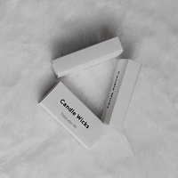 Boîte en carton personnalisée pour emballage de mèches de bougies en papier ciré perlé