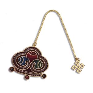 Marcapáginas de Alta Calidad con Forma de Nube y Patrón de Carpa, Impresión UV, con Colgante - Product Image 1