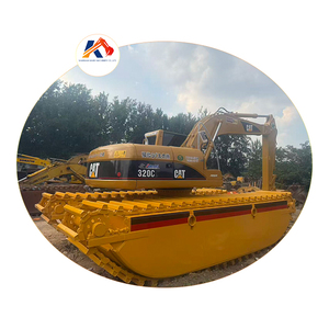 Excavatrice amphibie d'occasion CAT 320CL pour dragage de sable de rivière, ponton CAT 320, excavatrice flottante CAT 320C 320CL 320D 320D2 - Product Image 1