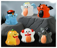 En vrac mignon 3D objet lumineux halloween miniature décoratif jardin résine personnage brillant dans le noir mini figuration sac aveugle