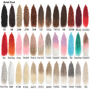 Arie Curl Hair 100g Water Wave Twist Crochet Hair Trenza sintética 22 pulgadas Extensiones de cabello trenzado de onda profunda - Product Image 5
