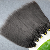 Extensions de cheveux humains vierges vietnamiens de grande qualité, cuticules alignées, texture Kinky Straight, double épaisseur, en lots, pour professionnels