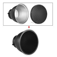7 pouces Standard réflecteur diffuseur abat-jour plat 60 degrés grille en nid d'abeille pour Bowens Mount Studio stroboscope Flash lumière Speedlite