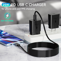 Chargeur Mural PD Type C 25W Ultra Rapide Sortie Usine en Gros pour Téléphones et Adaptateur Samsung