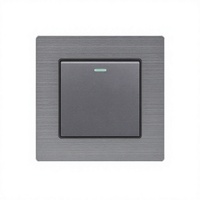 Interrupteur mural électrique multifonctionnel avec indicateur LED, double pôle/simple pôle, design moderne pour la maison et le bureau