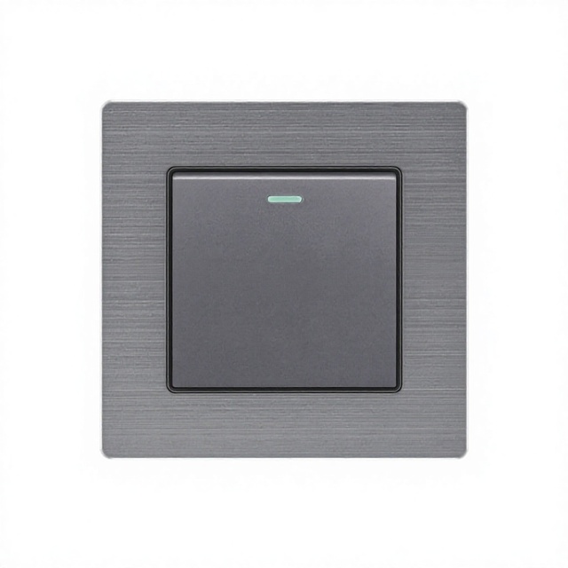 Multi-Functional Electrical Wall Light Switch with LED Indicator Double Pole/Single Pole Modern Design for Home Office