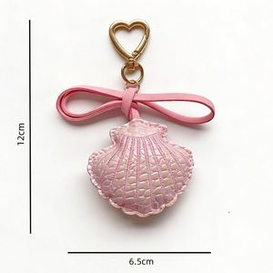 Porte-clés créatif en cuir PU style océan, accessoire de sac, pendentif pour clés de voiture, cadeau - Product Image 2